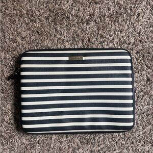 Kate Spade Navy and White Striped Laptop Bag